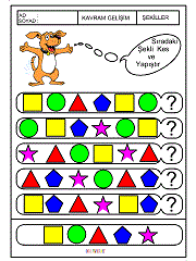 okul öncesi çocuklar için geometrik şekiller örüntü çalışamaları